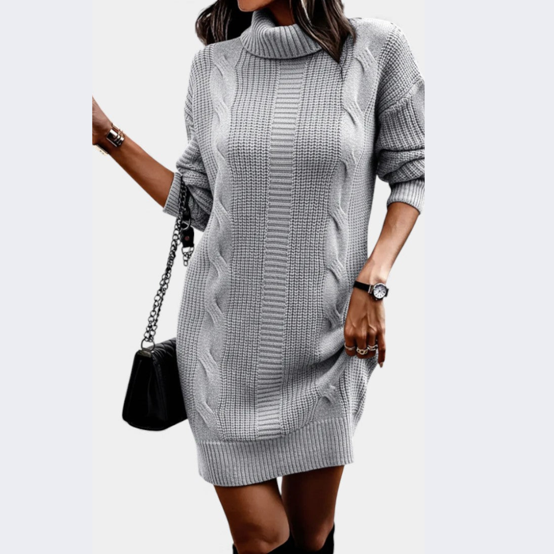 Strickkleid mit Rollkragen