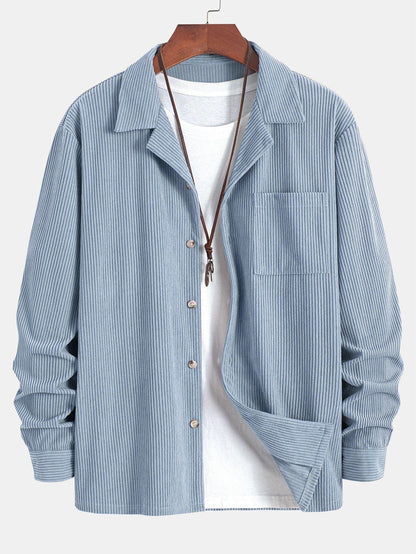 Laurent – Hemd aus Cord mit Stehkragen