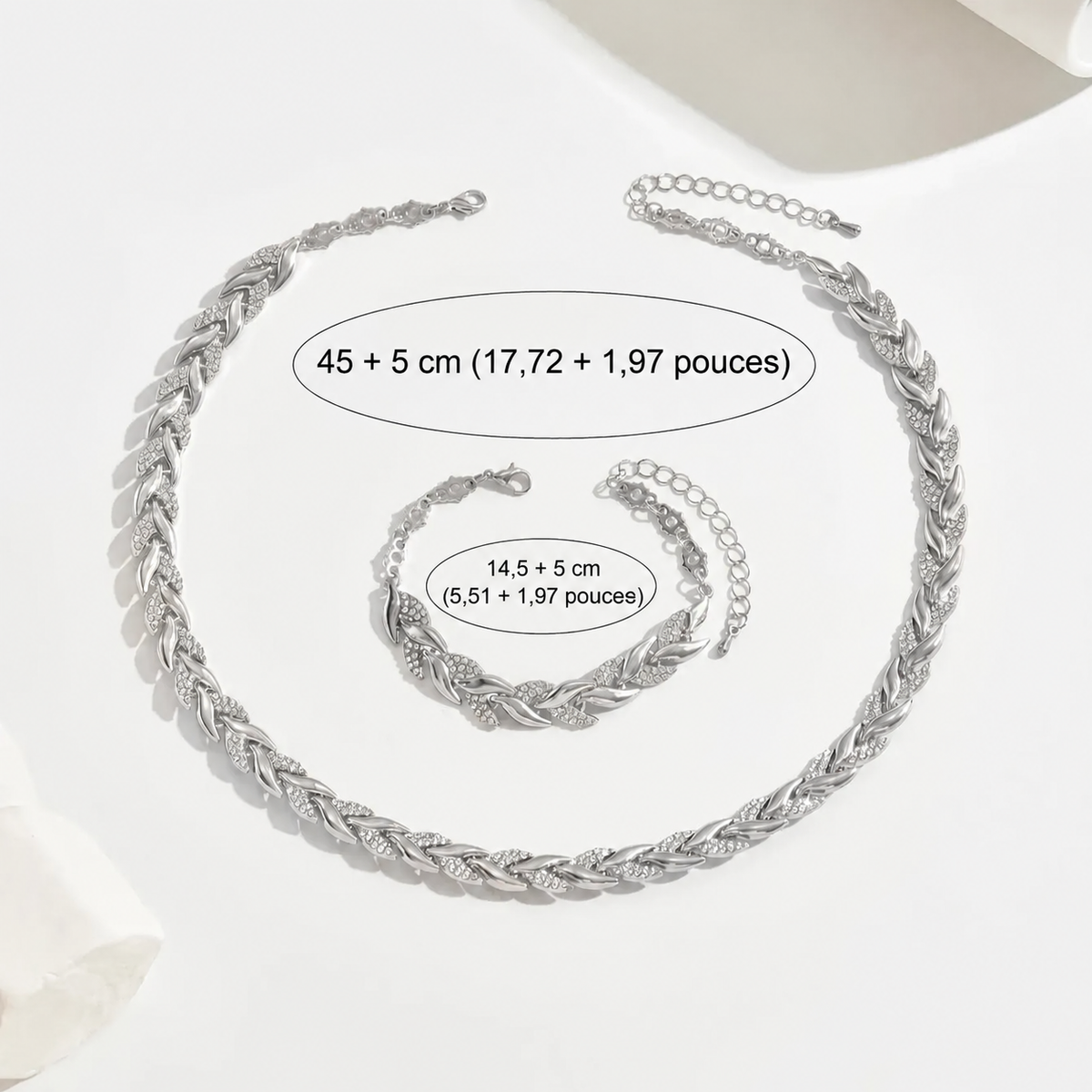 Ensemble Collier et Bracelet Élégant