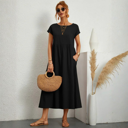 Robe longue fluide femme élégante et confortable été