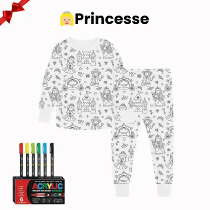 Ausmalbarer Pyjama für Kinder