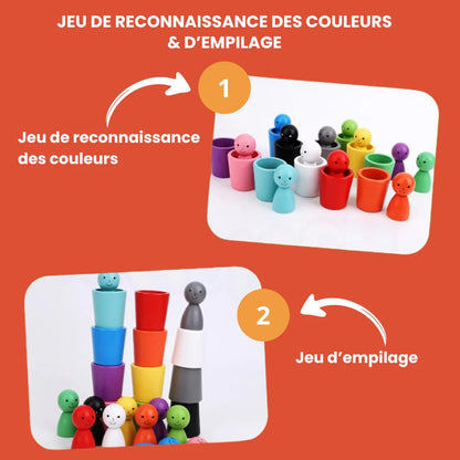 Jeu Montessori en Bois pour Apprendre les Couleurs