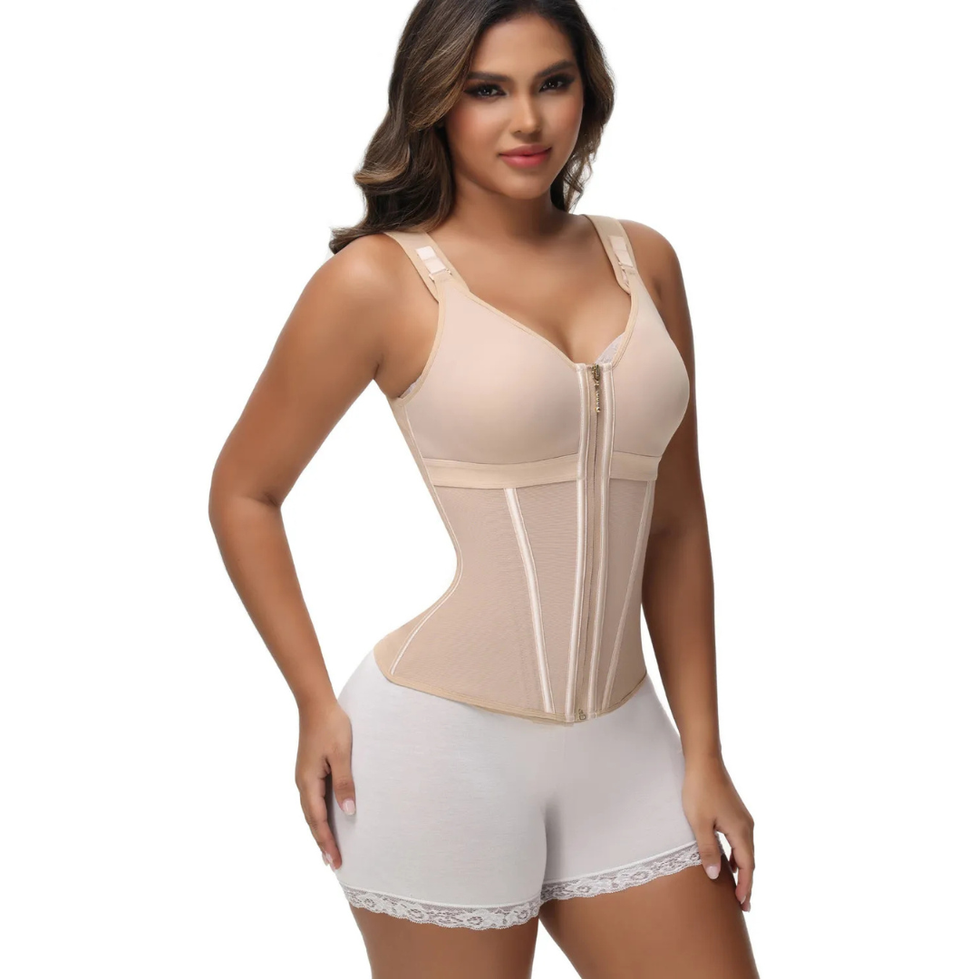 Corset en latex avec fermeture éclair