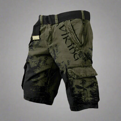 Short cargo imprimé multi-poches confortable homme
