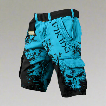 Short cargo imprimé multi-poches confortable homme