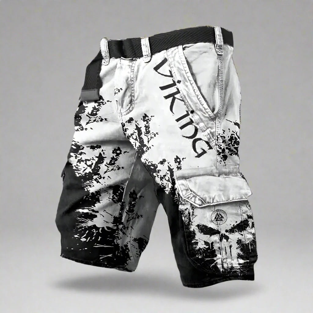 Short cargo imprimé multi-poches confortable homme