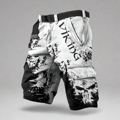 Short cargo imprimé multi-poches confortable homme