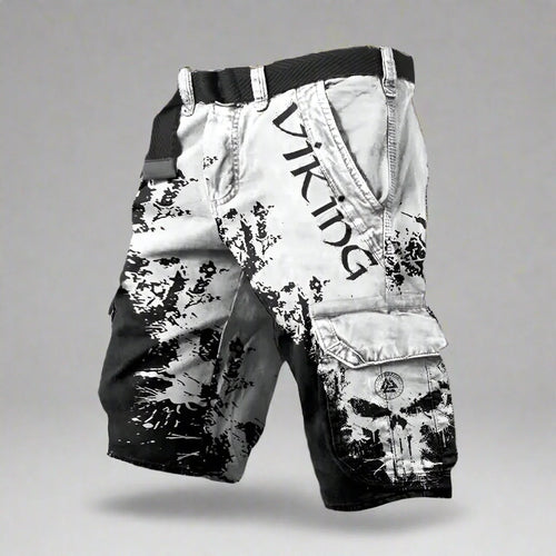 Short cargo imprimé multi-poches confortable homme