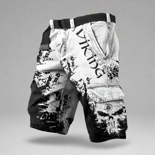 Short cargo imprimé multi-poches confortable homme