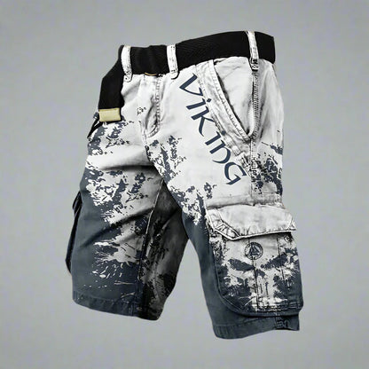 Short cargo imprimé multi-poches confortable homme