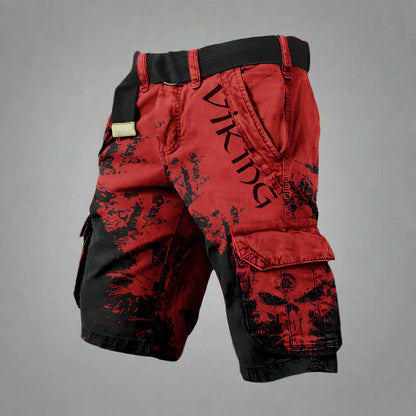 Short cargo imprimé multi-poches confortable homme