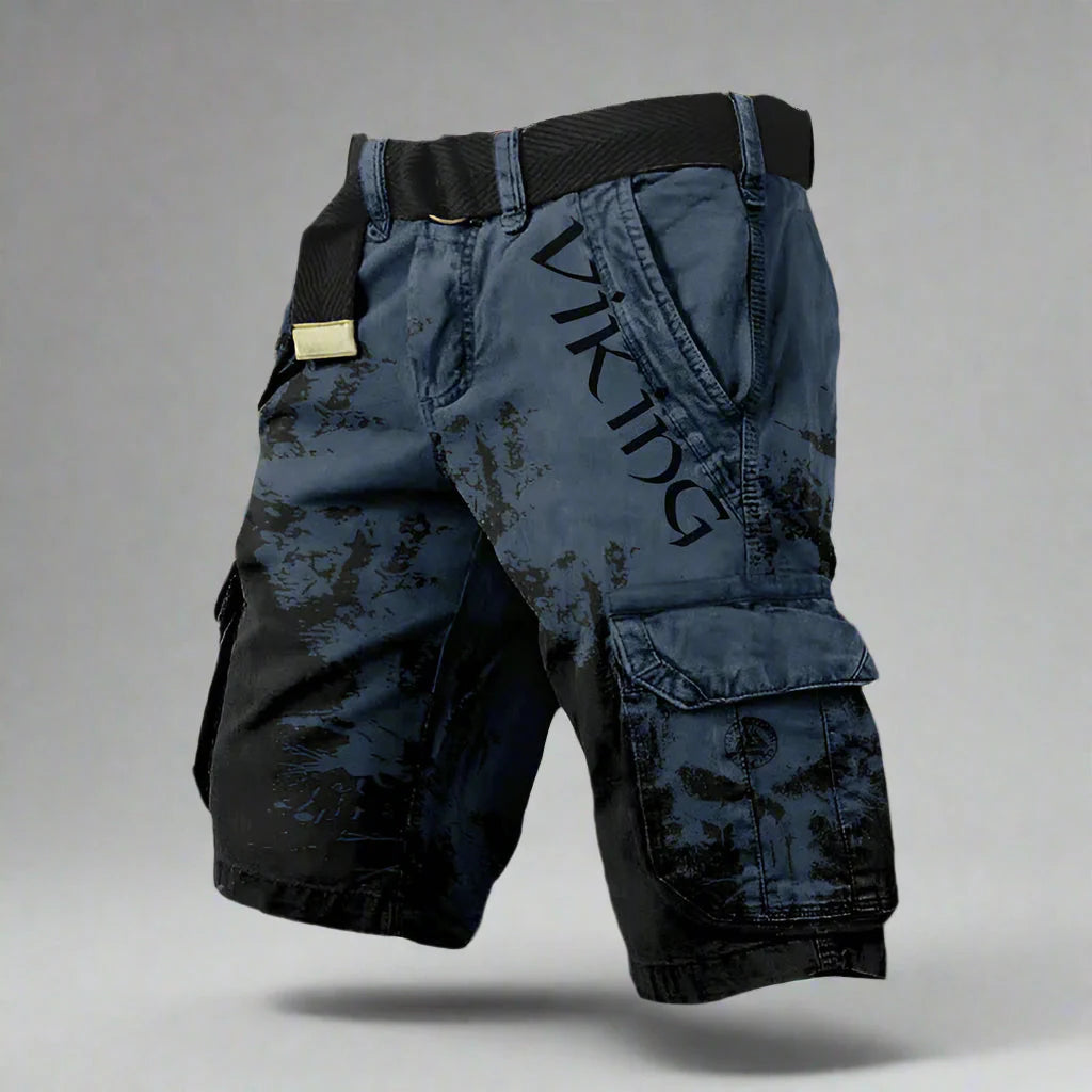 Short cargo imprimé multi-poches confortable homme