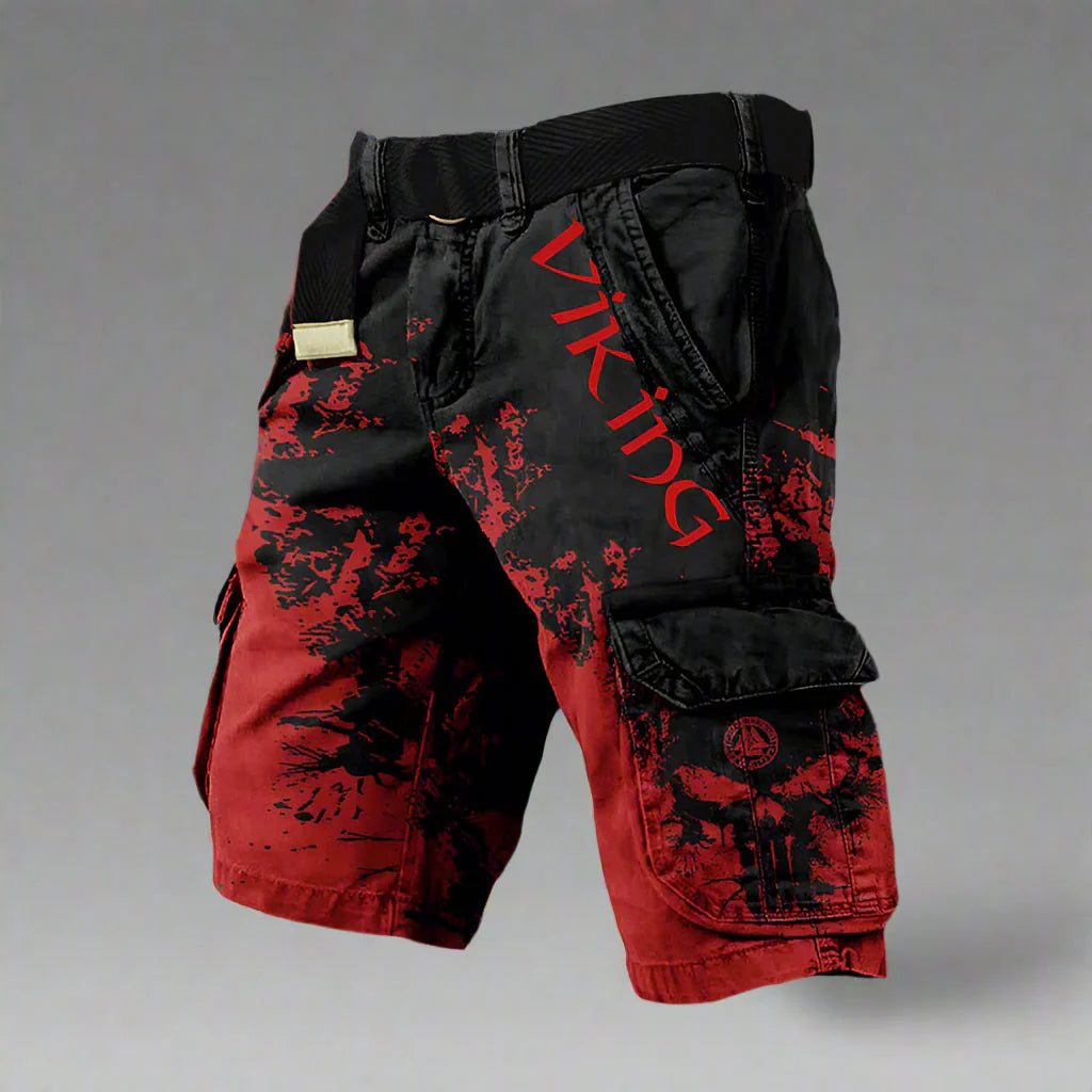 Short cargo imprimé multi-poches confortable homme