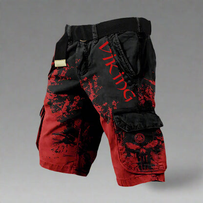 Short cargo imprimé multi-poches confortable homme