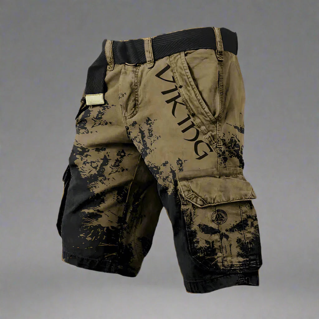 Short cargo imprimé multi-poches confortable homme