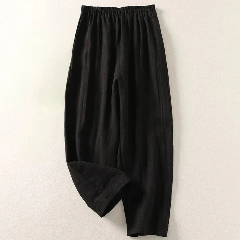 Bequeme, locker sitzende Hose mit elastischem Bund