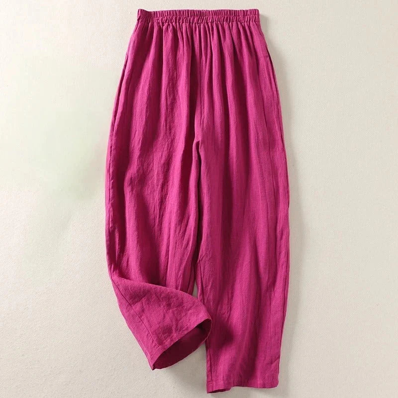 Bequeme, locker sitzende Hose mit elastischem Bund