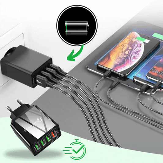 USB Ladegerät mit 4 Ports