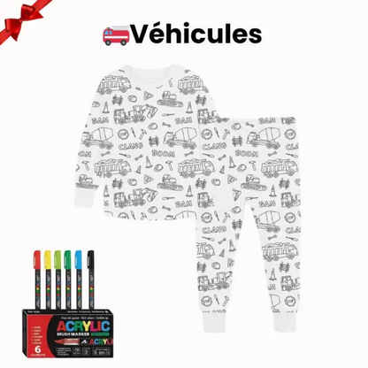 Ausmalbarer Pyjama für Kinder