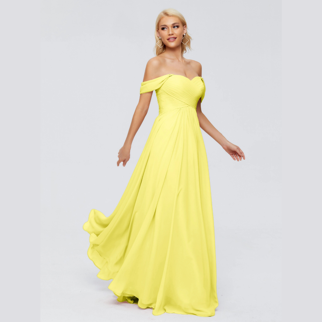 Robe de Demoiselle d'Honneur Élégante à Bretelles