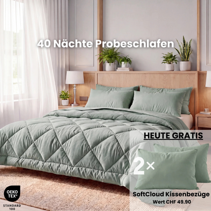 Leichte und atmungsaktive 2-in-1-Bettdecke ohne Bettlaken