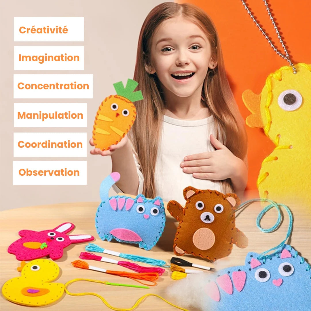 Kit de Couture Animaux en Feutrine pour Enfants