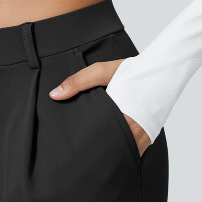 Pantalon fluide taille haute femme