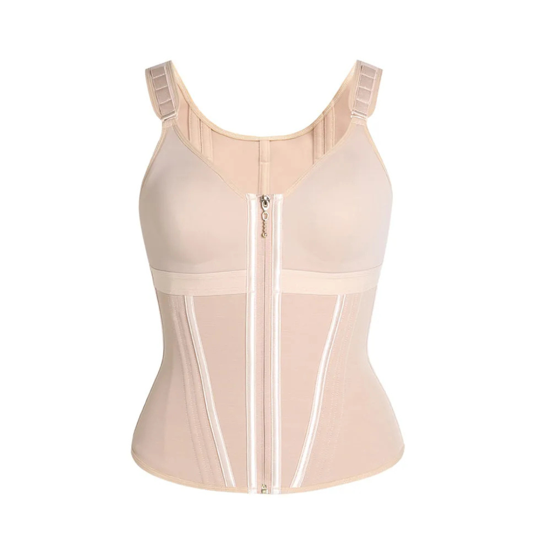 Corset en latex avec fermeture éclair