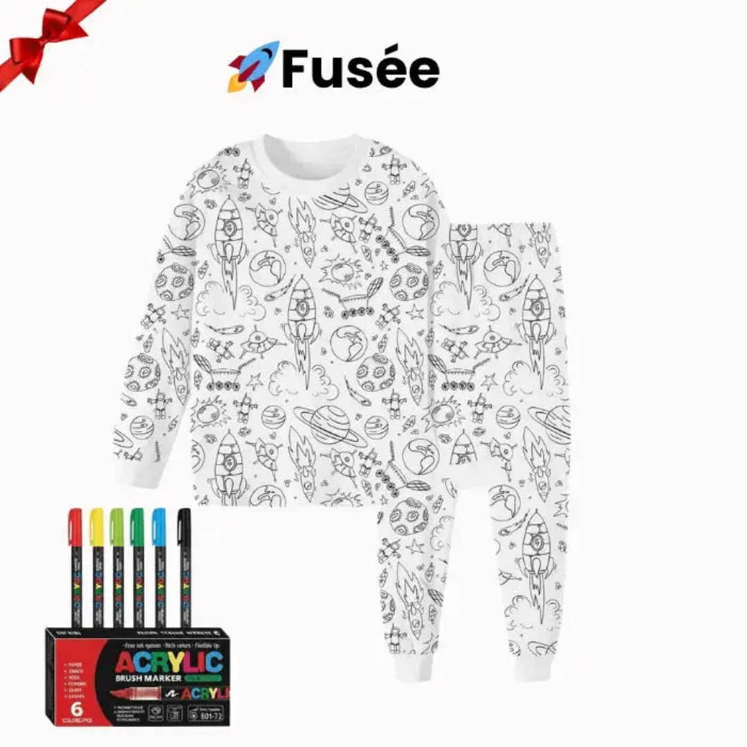 Ausmalbarer Pyjama für Kinder