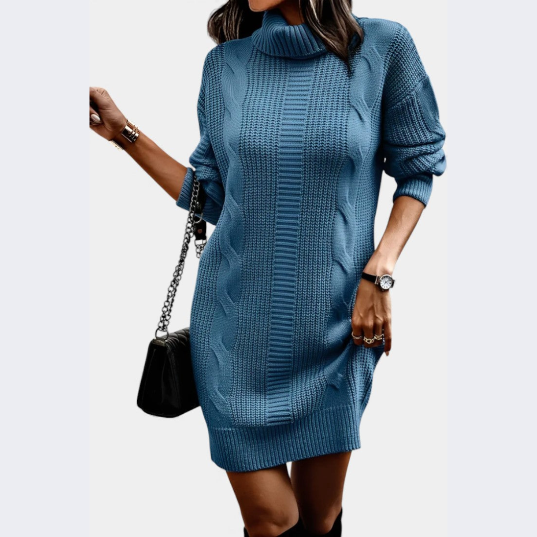 Strickkleid mit Rollkragen