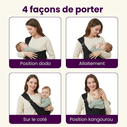 Porte-bébé bandoulière ergonomique léger et confortable