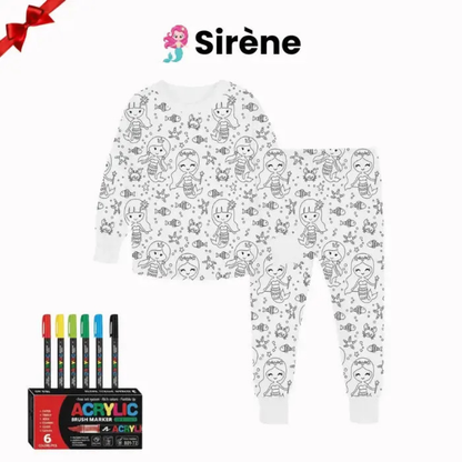 Ausmalbarer Pyjama für Kinder