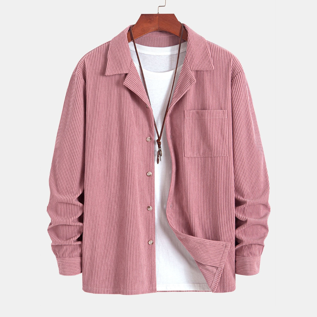 Laurent – Hemd aus Cord mit Stehkragen