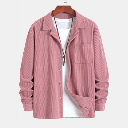 Laurent – Hemd aus Cord mit Stehkragen