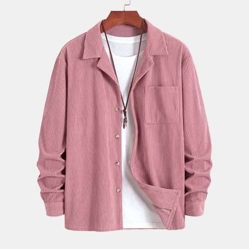 Laurent – Hemd aus Cord mit Stehkragen