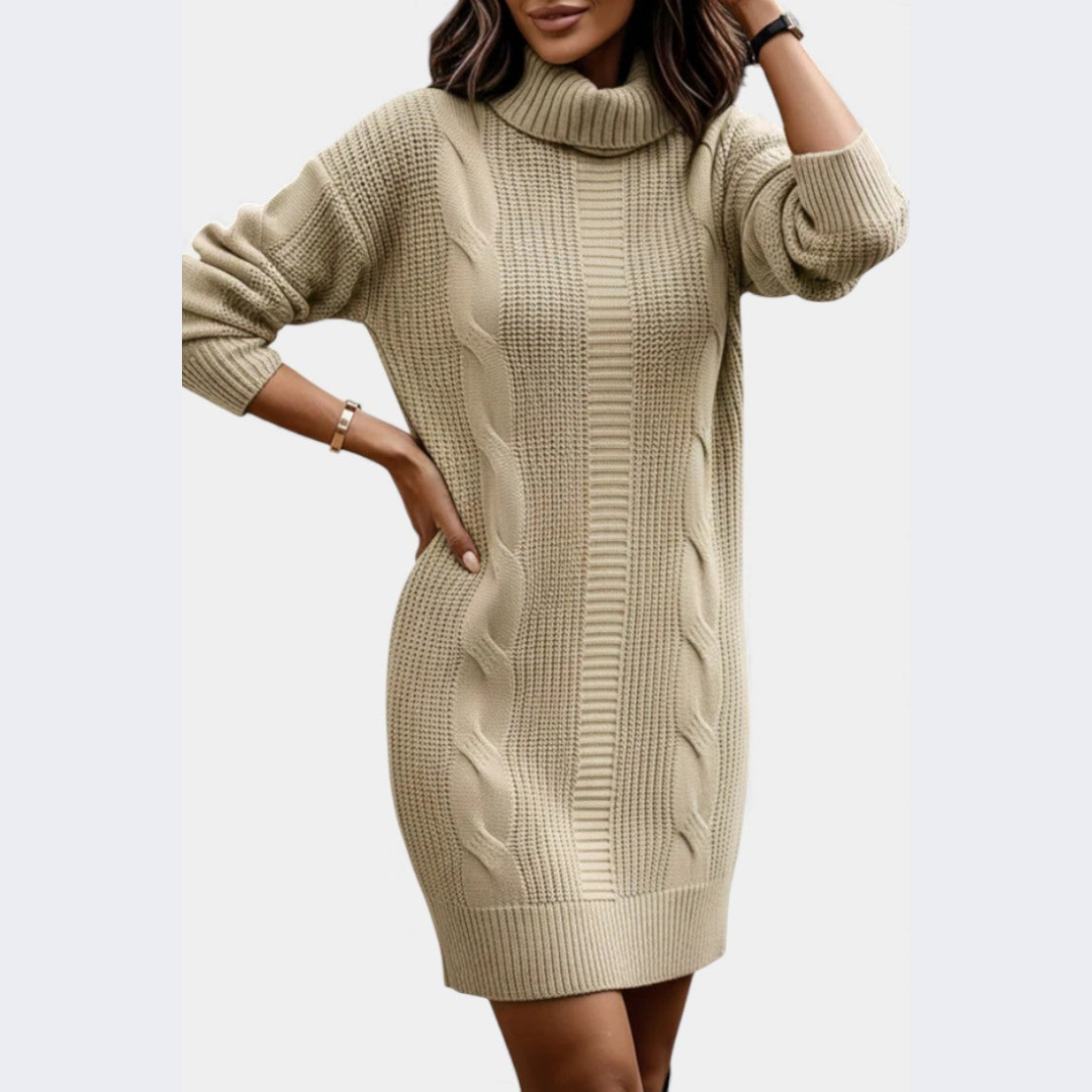 Strickkleid mit Rollkragen