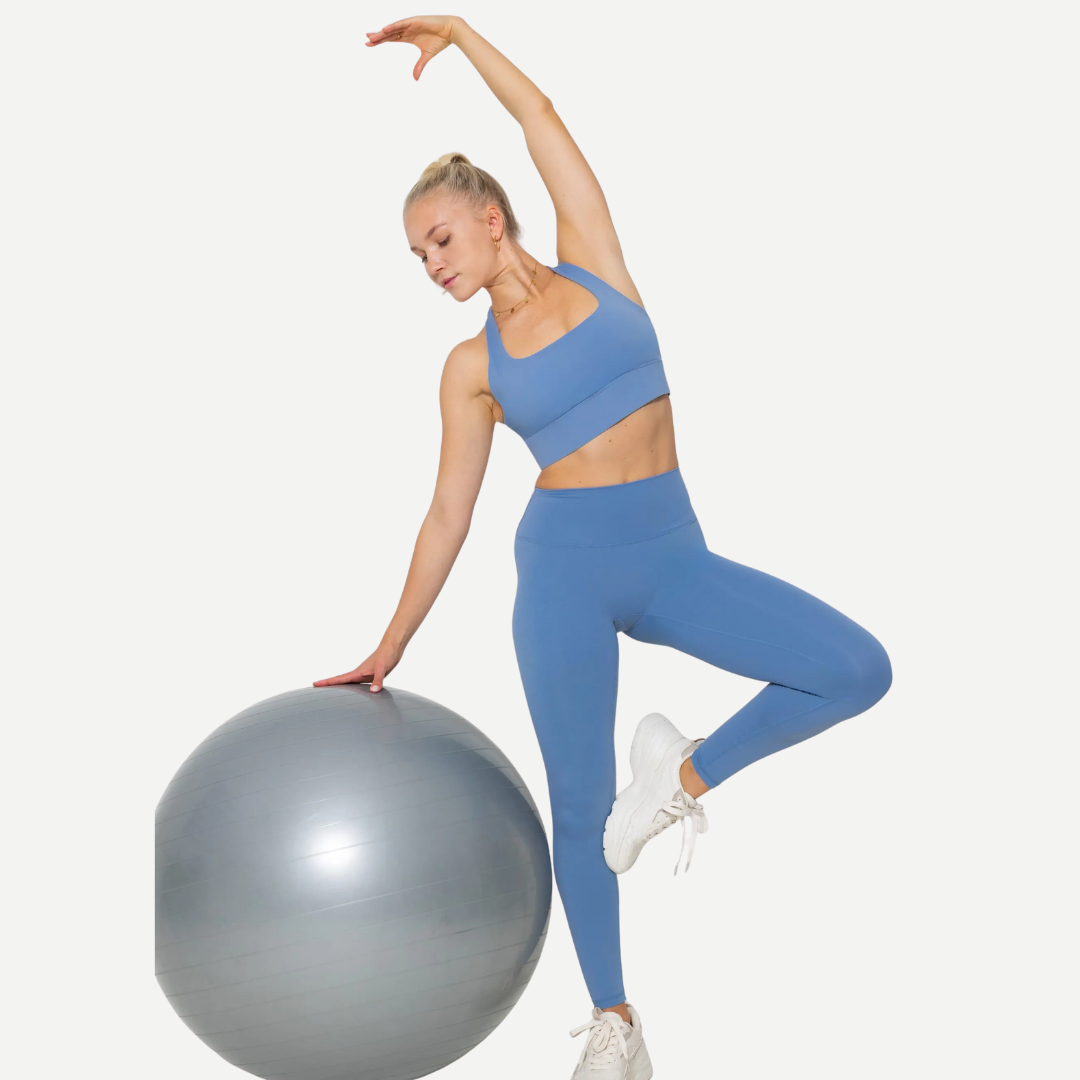 Sportleggings Damen High Waist Leo Print