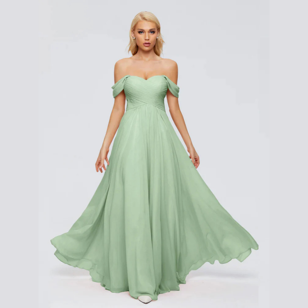 Robe de Demoiselle d'Honneur Élégante à Bretelles