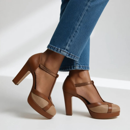 Retro-Pumps mit Absatz, ergonomischer Tragekomfort