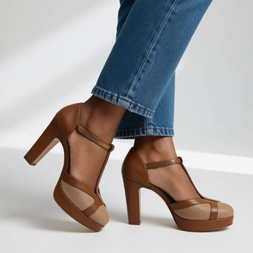 Retro-Pumps mit Absatz, ergonomischer Tragekomfort