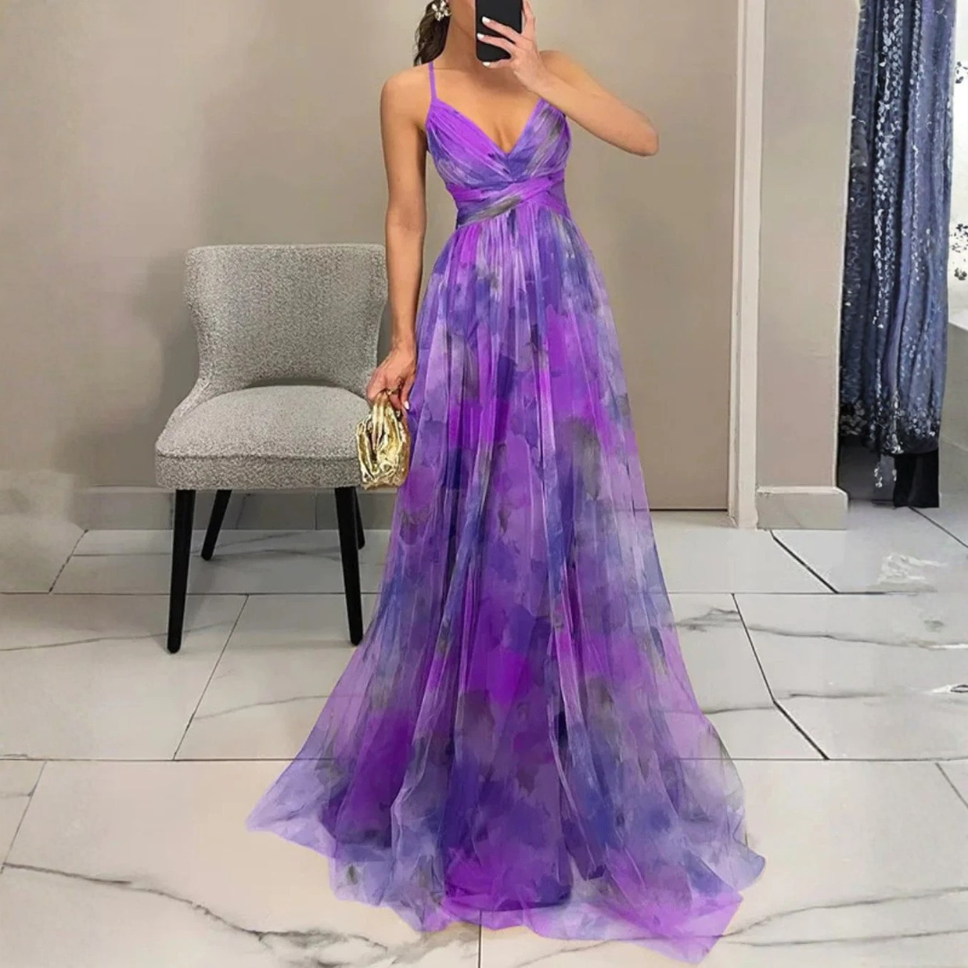 Robe Maxi Élégante Imprimé Floral