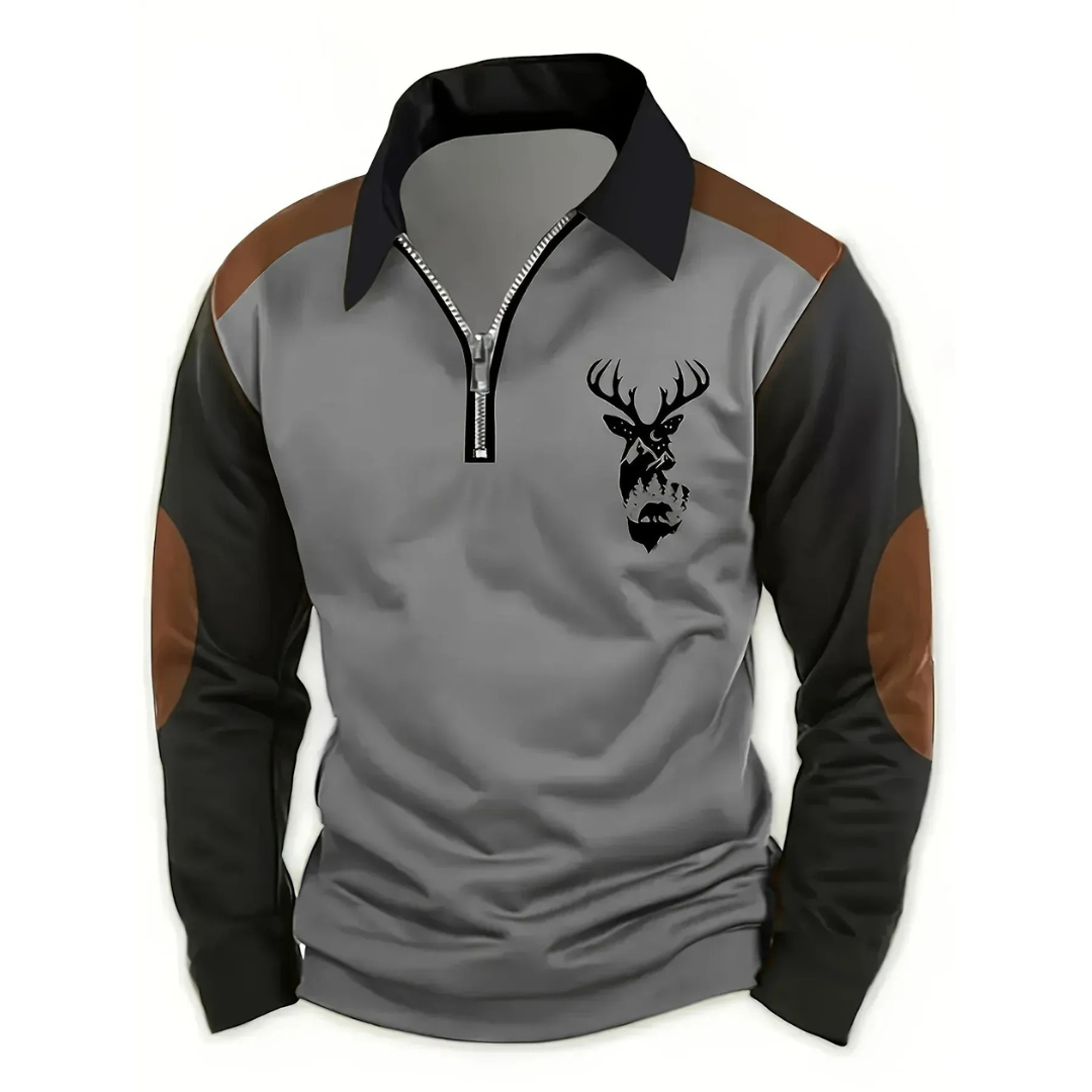 Pull homme avec fermeture éclair