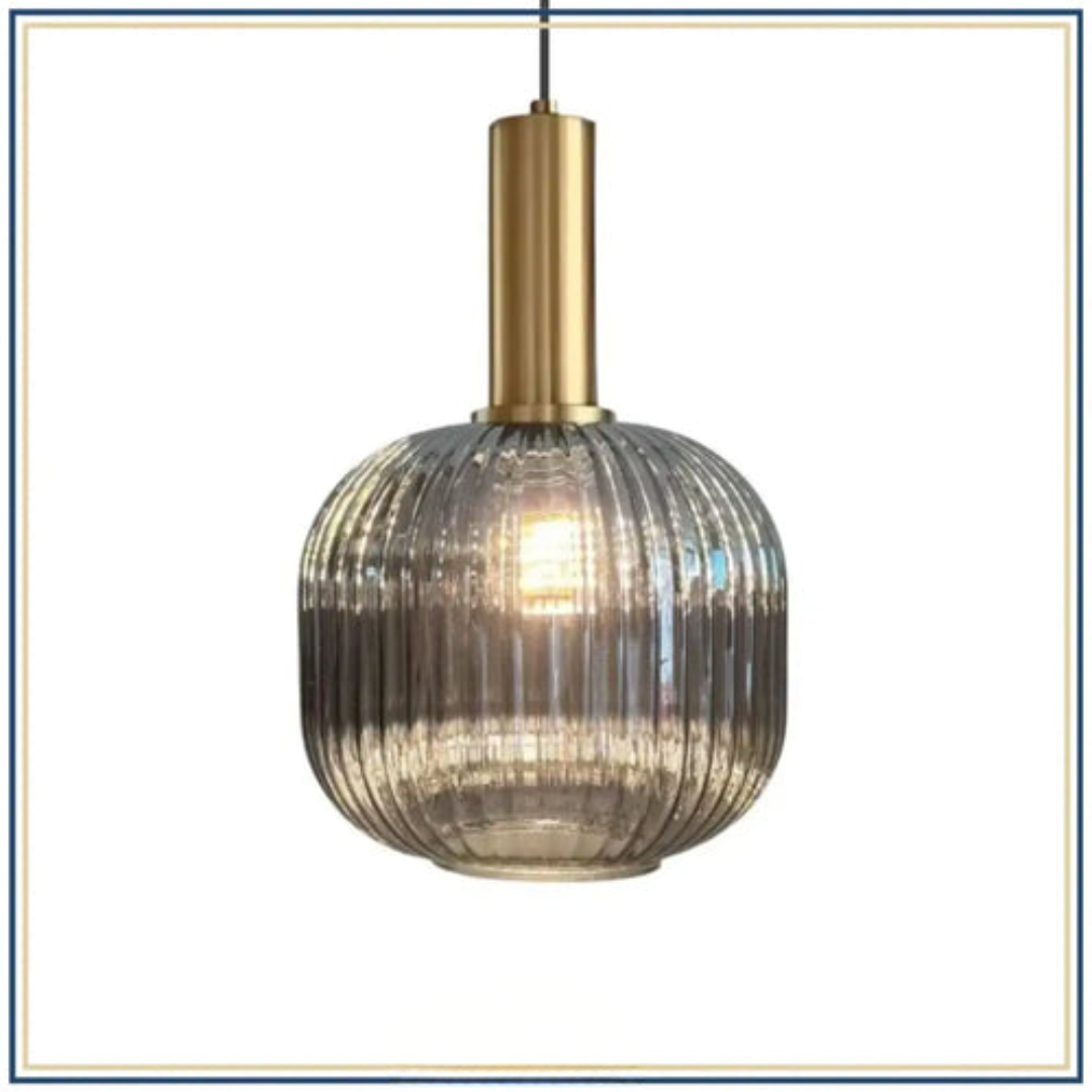 Lampadaire décoratif en verre texturé