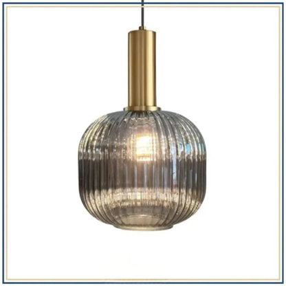 Lampadaire décoratif en verre texturé