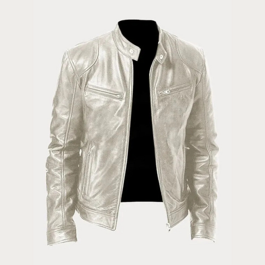 Veste en cuir homme