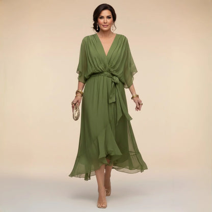 Robe en Mousseline à Col en V