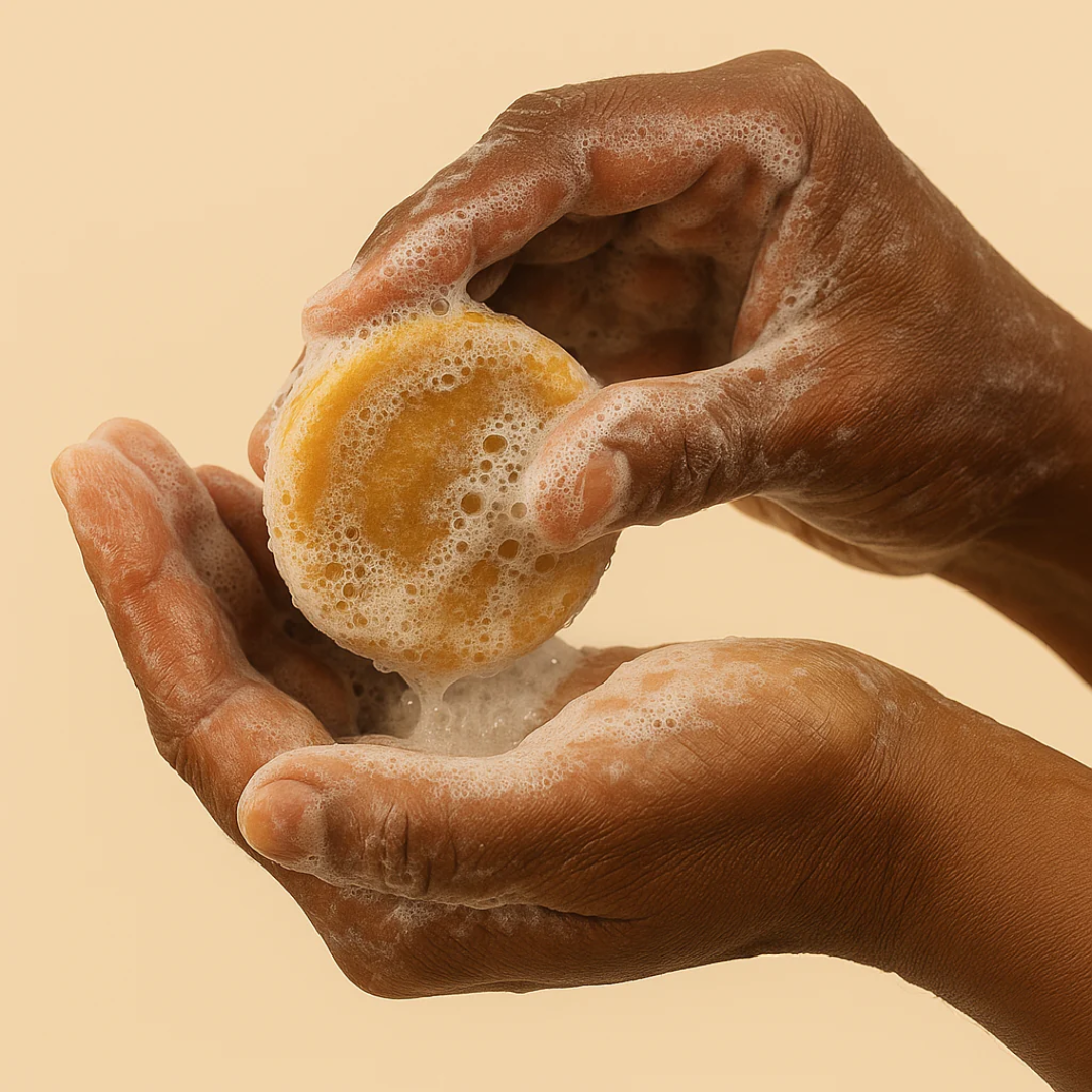 Shampoing solide au gingembre