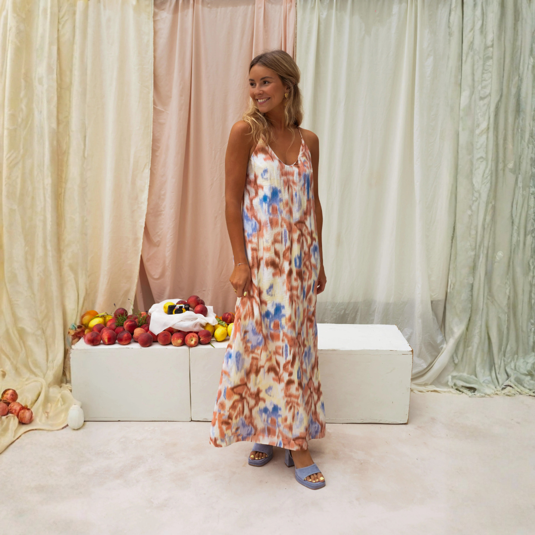Robe longue fluide élégante femme