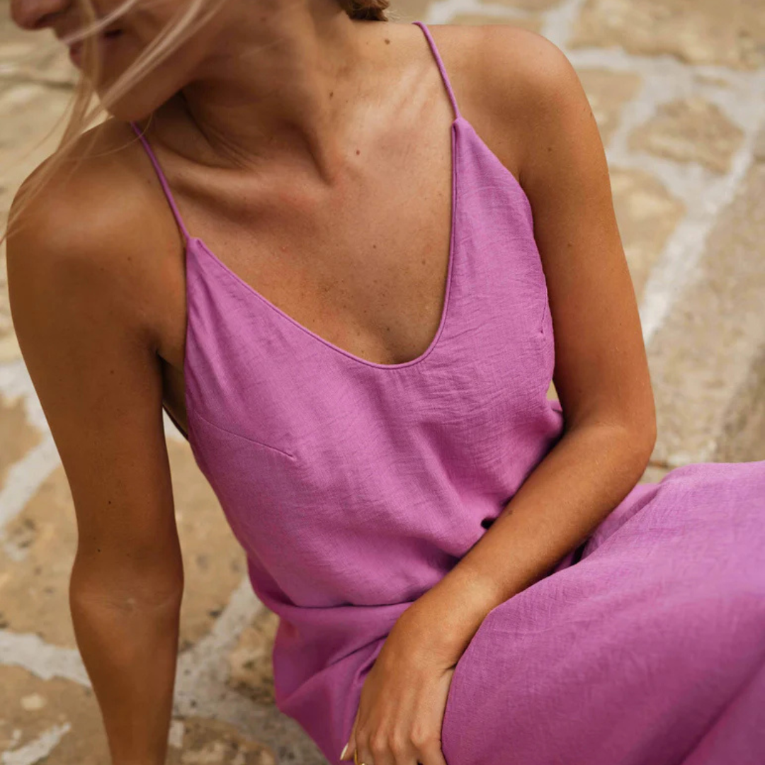 Robe longue fluide élégante femme