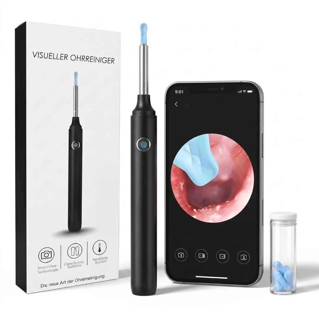 Nettoyeur d’Oreilles Visuel HD avec Caméra Intégrée